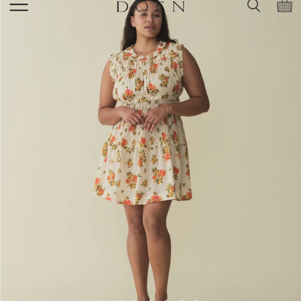 Doen MARTHA DRESS IN ORANGERIE FLORAL